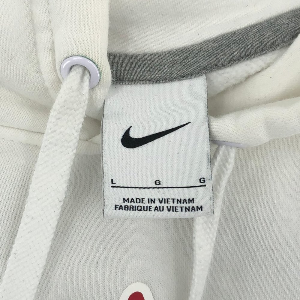 Nike White & Red Basic Pullover Sweatshirt | Long… - image 2